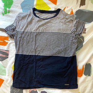 Abercrombie Navy Stripped Tee